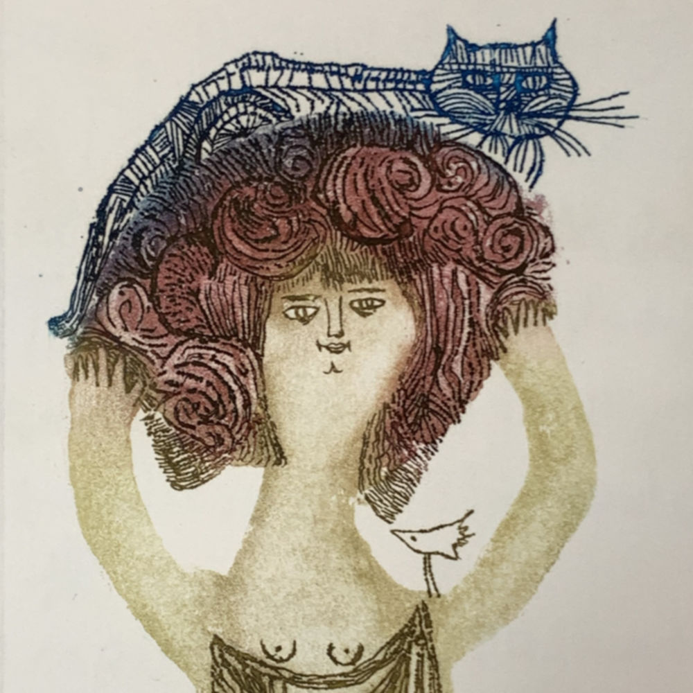 A Gallant Lady and Her Cat Hat Friend