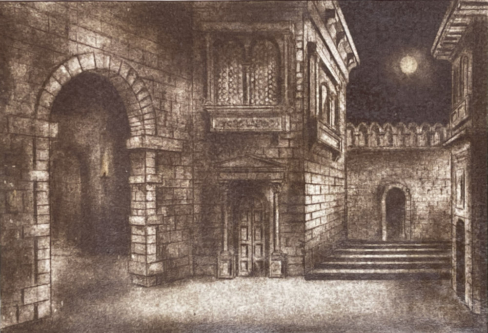 Mid-Century Stage Set Design for Tosca