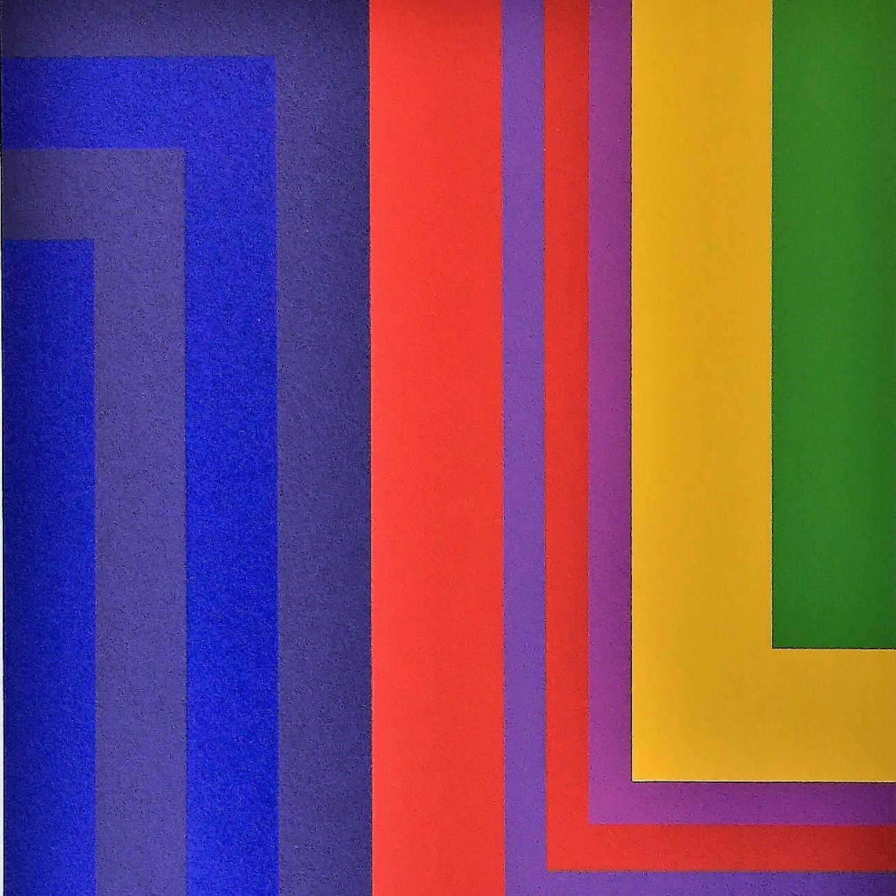 Untitled (L Form Geometric Construction in Blues, Red, Yellow, and Green)